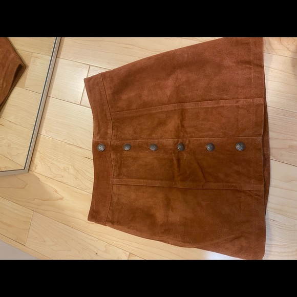 Giani Bini genuine leather rust skirt - Picture 2 of 6